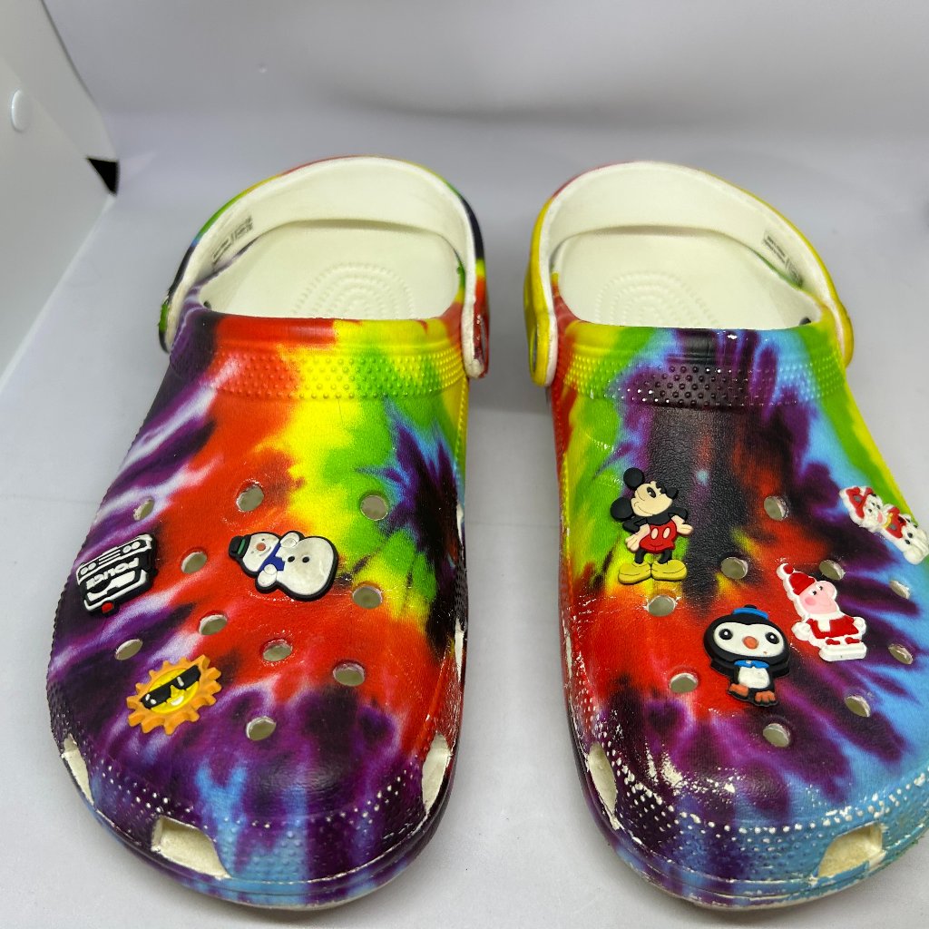 Crocs Men's And Women's Baya Tie Dye Multicolor Clog Shoes 8m-10w